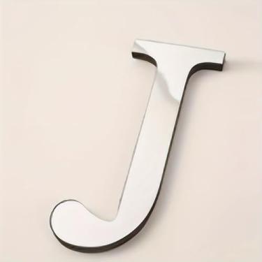 Imagem de 1 adesivo de parede acrílico com letra inglesa, ideal para decoração de casa, sala de estar, quarto, Natal, Páscoa e decoração de férias