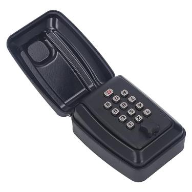 Imagem de Caixa de Bloqueio de Chave Externa à Prova D'água Montada na Parede Cofre de Corretor de Imóveis Com Combinação de 12 Dígitos Ocultadores de Chave 5-8 Teclas Capacidade Preta