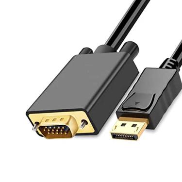 Imagem de Dioche Cabo Adaptador DP para VGA Alto Desempenho Estável Sem Perda de Transmissão Cabo Conversor DisplayPort para VGA para Projetor de Monitor Núcleo de Cobre Sem Oxigênio Manga de