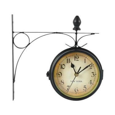 Imagem de Relógio De Parede Antigo Silencioso De Bateria Com Dupla Face Para Sal