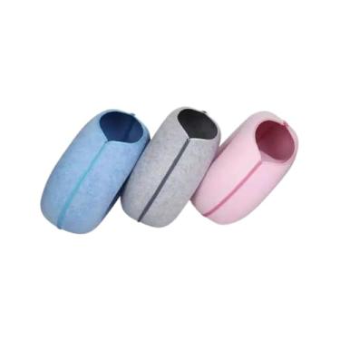 Imagem de Cama Casinha G Túnel de Feltro Rosquinha Toca para Gatos e Cães (Cinza Claro)