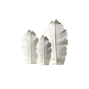 Imagem de U5GAAALPPQ9 Vaso de flores de cerâmica conjunto de 3 recipientes para plantas vasos brancos decoração de recipiente floral decoração de sala de estar decoração de vaso (cor: A) (branco)