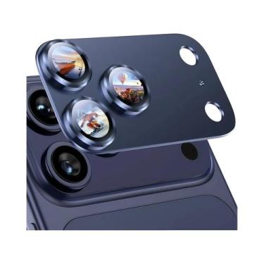 Imagem de Protetor De Lente De Câmera Para iPhone 17 pro Max Em Metal Com Vidro 