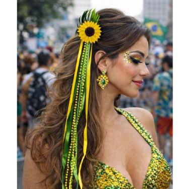 Imagem de Presilha Ombreira Acessório Carnaval 2 em 1 Enfeite Cabeça Fantasia - 