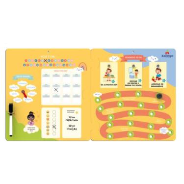 Imagem de Brinquedo Painel de Atividades Infantil para Controle de Rotina - Xali