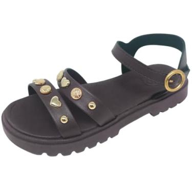 Imagem de Sandalia Infantil Menina Conforto Pingente Dourado Molekinha