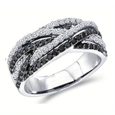 Imagem de Anel largo entrelaçado com pedras preciosas sintéticas para mulheres e homens, festas de fim de ano, presentes de aniversário, aliança incomum, Cobre, Zircônia cúbica