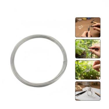 Imagem de Rolo arame galvanizado n.22 fio cerca liso fino 1kg 325m zincado bijut