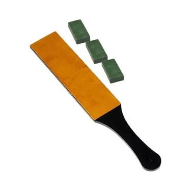 Imagem de Máquina De Afiar Facas Em Couro Bovino Com Pasta De Polimento E Conjun