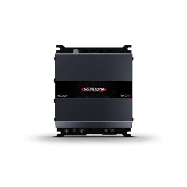 Imagem de Módulo SounDigital 1600.1 EVO6 4 Ohms 1 Canal Classe D Digital Amplificador Som Automotivo Carro Moto SUV 1600W RMS