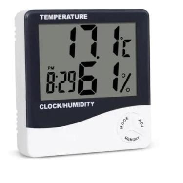 Imagem de Relógio Termo Higrômetro Temperatura e Umidade PD003 Tomate