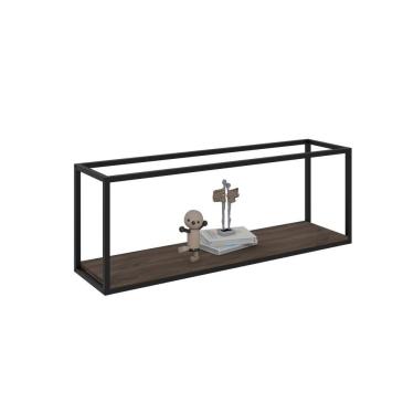 Imagem de Nicho Aéreo Dynamica 120x30x42cm C-01 Prateleira Nogal - Est.preta Nogal - Est.preta