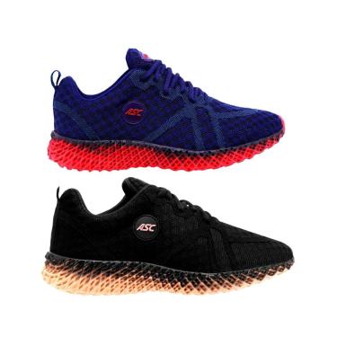 Imagem de Kit 2 Tênis Esportivo Ascension P/ Academia Caminhada Treino Leves e Moderados Feminino-Masculino