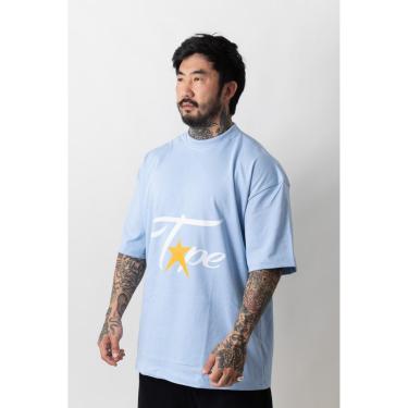 Imagem de Camiseta Oversized Gola Alta Superstarr Azul Bebe-Unissex