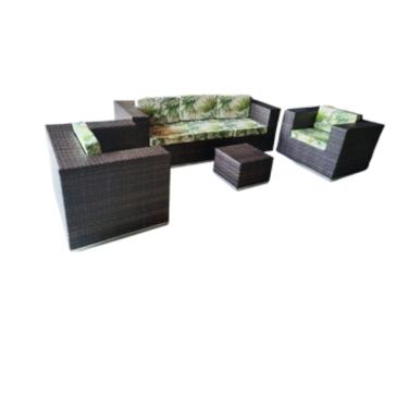 Imagem de Jogo Sofá De 5 Lugares Fibra Sintética Alumínio Área Externa Fibra Sintética