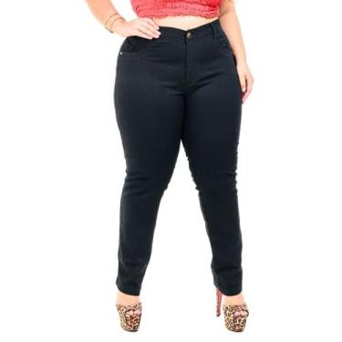Imagem de Calça Jeans plus size feminina cintura alta 46 ao 54 - Ninas boutique,