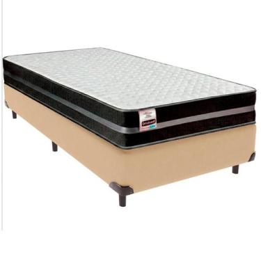 Imagem de Cama Box Solteiro e Colchão Bogota Molas Ultralastic Inducol Ocre