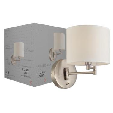 Imagem de Arandela Classic Articulado Aço Polímero Branco Fosco Avant, 110V/220V