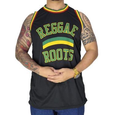 Imagem de Regata Basquete M10 Plus Size Reggae Roots Aero-Dry Preto-Masculino