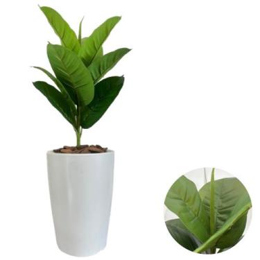 Imagem de Planta Artificial Ficus Lyrata Jiboia Com Vaso Cone Liso - - PlantaImp