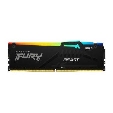 Imagem de Memória RAM Kingston Fury Beast Expo, RGB, 16GB, 6000MT/s, DDR5, DIMM, CL30, Preto - KF560C30BBEA-16-Unissex