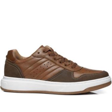 Imagem de Tênis Casual Pegada Masculino em Couro Pinhão 111721-04-Masculino