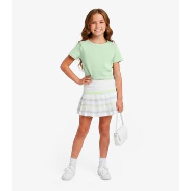 Imagem de Blusa Básica Infantil Manga Curta Lisa Soletex Verde, 4, Verde