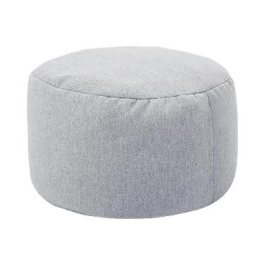Imagem de Puff Redondo De Linho 30cm X 20cm OTAUTAU, Otomano, Apoio Para Os Pés,