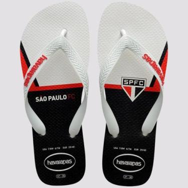 Imagem de Chinelo Havaianas Top Times São Paulo Preto, Branco, 0198, 39
