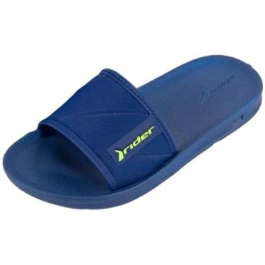 Imagem de Chinelo Infantil Menino Fácil Calce Street Slide Rider Kids, Azul, Ver
