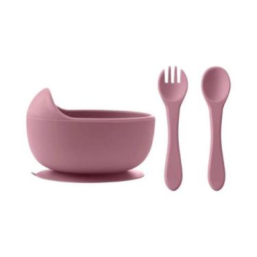 Imagem de Conjunto De Tigela De Silicone Para Alimentação De Bebês Com Colher De