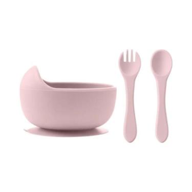Imagem de Conjunto De Tigela De Silicone Para Alimentação De Bebês Com Colher De
