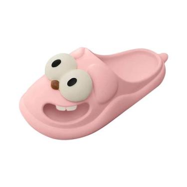 Imagem de Chinelos Femininos Engraçados De EVA Com Desenho De Cachorro De Olhos 
