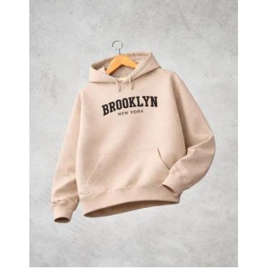 Imagem de Moletom Feminino Brooklyn Minimalista Fashion Liso Flanelado - Alice F