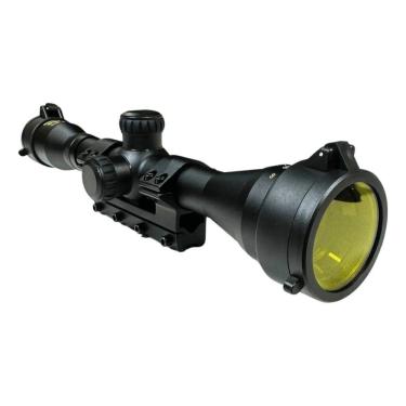 Imagem de Luneta para Carabina 4x32mm com Ampliação Fixa 4x Retículo Mil Dot e Ajuste de Elevação Preto Nautika