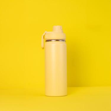 Imagem de Garrafa Térmica com Alça e Bico 570ML para Bebida Quente Ou Fria em Aço Inox Parede Dup...