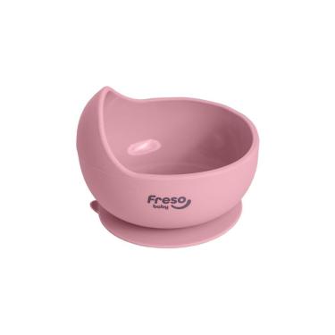 Imagem de Freso Baby Tigela Alimentação Infantil Blw Silicone Livre Bpa Ventosa Fácil Higienização Rosa