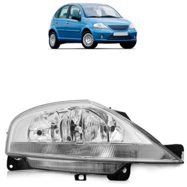 Imagem de Farol Dianteiro C3 2003 A 2012 Máscara Cromada - Automotive Imports, D