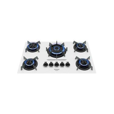 Imagem de Cooktop 5 Bocas Mesa de Vidro e Tripla Chama Itaplus - Itatiaia, Branc