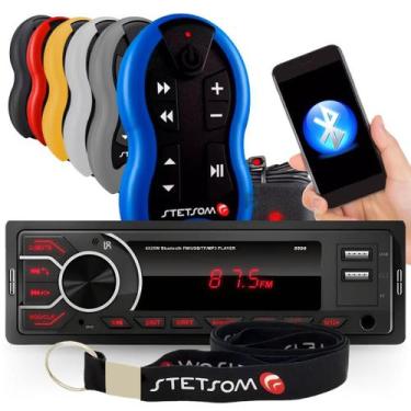 Imagem de Radio Automotivo Sem Toca Cd Mp3 Player Bluetooth 2 Entrada Usb Carreg