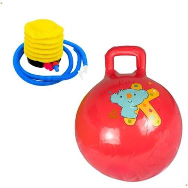 Imagem de Kit Bola Pula Pula Estampa Sortida Colorido Inflador - KIDSBEHAPPY, Ve