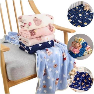Imagem de Manta Cobertor De Bebê Estampada Menina e Menino Cobertinha De Berço 9