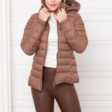 Imagem de Jaqueta Feminina Puffer Bobojaco com Capuz Removível - Maranne, Capucc
