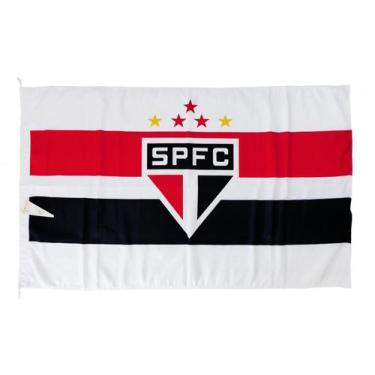 Imagem de Bandeira São Paulo Fc Dupla-face Licenciada FAN - JC Flâmulas e Bandei