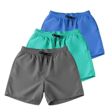 Imagem de Kit 3 Short Dry fit Bermuda de Praia Piscina e Academia - RM Fabricaca