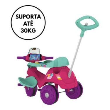 Imagem de Triciclo Velobaby Passeio E Pedal Rosa Bandeirante Rosa Rosa  Kit 2un