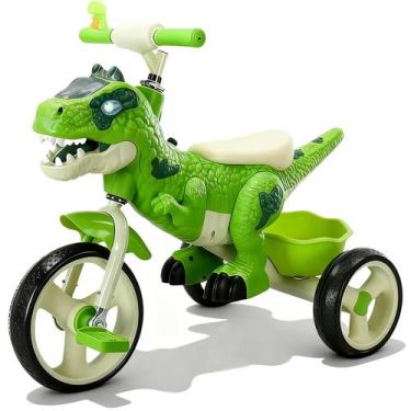 Imagem de Triciclo Infantil NMM Dinossauro com Música, LED e Compartimento de Ar