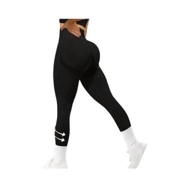 Imagem de Leggings Esportivas Sem Costura De Cintura Alta Tie Dye Para Mulheres,