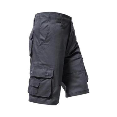 Imagem de Bermudas Cargo Masculinas Tamanho Grande Esportivas Hip Hop Streetwear