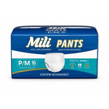 Imagem de Roupa Íntima Descartável Mili Vita Care Pants Incontinência P/M 16un -